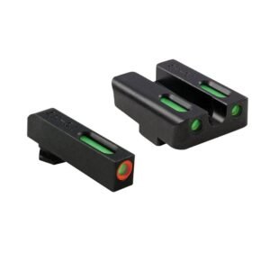 https3A2F2Fmedia.chattanoogashooting.com2Fimages2Fproduct2FXRTG13GL1PC2FXRTG13GL1PC-1.jpg Truglo TFX Pro Tritium/Fiber-Optic Day/Night Sights Fit Glock 17 17L 19 23 24 26 27 33 34 35 38 39 45 - Orange Outline Front/Rear Green