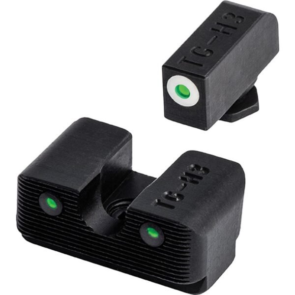 https3A2F2Fmedia.chattanoogashooting.com2Fimages2Fproduct2FXRTG231G1W2FXRTG231G1W_1.jpg Truglo Tritium Pro Night Sights for Glock 17 / 17L 19 22 23 24 26 27 33 34 35 38 39 Front Outline White Rear Green
