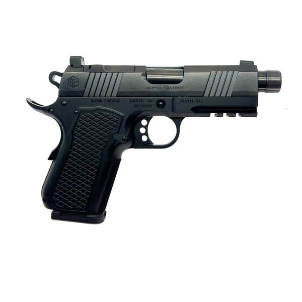 Alpha Foxtrot 1911 S15 Threaded Barrel (9mm) Alpha Foxtrot AF1911 S15 Polished Handgun 9mm Luger 15rd Magazine 3.5" Threaded Barrel RMSc Optic Cut