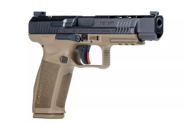 https3A2F2Fmedia.chattanoogashooting.com2Fimages2Fproduct2FYCHG5635N2FYCHG5635N.jpg Canik METE SFX Handgun 9mm Luger 20/rd Magazines (2) 5.2" Barrel FDE Grip and Black Slide