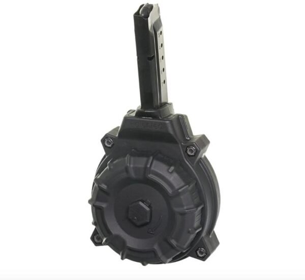 https3A2F2Fmedia.chattanoogashooting.com2Fimages2Fproduct2FZMDRMA152FZMDRMA15.jpg Promag S&W Shield Magazine 9mm Black Polymer Drum - 50/rd