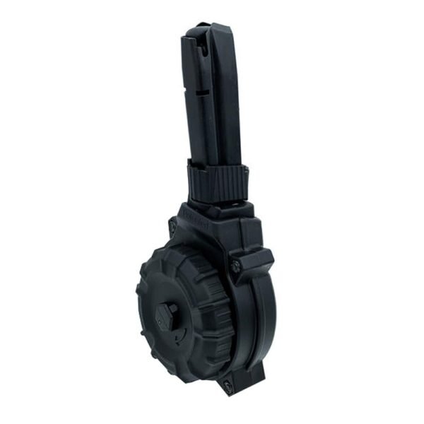 https3A2F2Fmedia.chattanoogashooting.com2Fimages2Fproduct2FZMDRMA532FZMDRMA53.jpg Promag SCCY CPX-2 / CPX-1 9mm Handgun Magazine Black Polymer 50/rd Drum