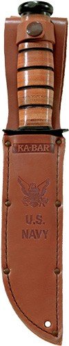 k1225_sheath.jpg KA-BAR FIGHTING/UTILITY KNIFE - 7" W/LEATHER SHEATH US NAVY