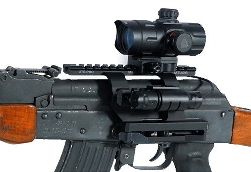 mtu016_rifle.jpg UTG SCOPE MOUNT AK47 QD SIDE - MOUNT PICATINNY