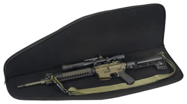 US PEACEKEEPER 40" MSR CASE BL - 4 MAG POUCHES 600 DENIER BLACK