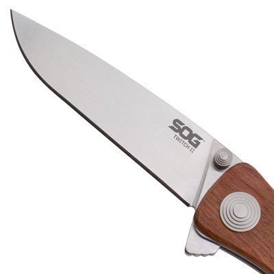 twi17cp_blade.jpg SOG KNIFE TWITCH II - SATIN POLISH WOOD HANDLE