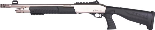 IVER JOHNSON PUMP 12GA 3" 18" - NICKEL QD PISTOL GRIP STOCK