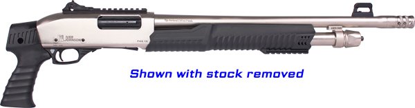 IVER JOHNSON PUMP 12GA 3" 18" - NICKEL QD PISTOL GRIP STOCK