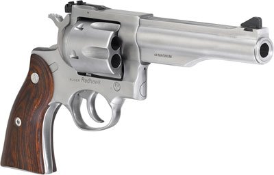 g5043_angled_1.jpg RUGER REDHAWK 44 REM MAG 5.5" - STAINLESS WOOD ADJUSTABE
