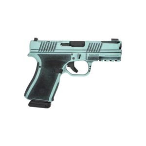https3A2F2Fmedia.chattanoogashooting.com2Fimages2Fproduct2FIRBROFLP9MMTBB2FIRBROFLP9MMTBB1.jpg Black Rain Frontline+ Handgun 9mm Luger 15rd Magazine 3.75" Barrel Robins Egg Blue Battleworn Finish Optic Ready