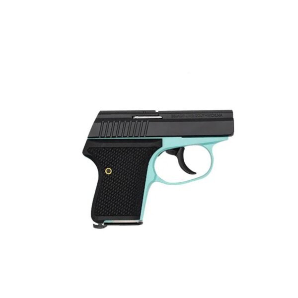 https3A2F2Fmedia.chattanoogashooting.com2Fimages2Fproduct2FSKLWS380REBLUEW2FSKLWS380REBLUEW1.jpg Seecamp LWS-380 Handgun 380 Auto 6rd Magazine 2" Barrel DAO Robin's Egg Blue Black Grip