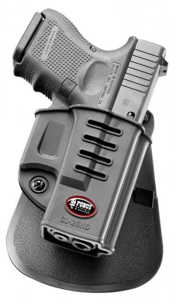 https3A2F2Fmedia.chattanoogashooting.com2Fimages2Fproduct2FXGGL26ND2FXGGL26ND.jpg Fobus Evolution Paddle Holster Fits Glock 26 27 33