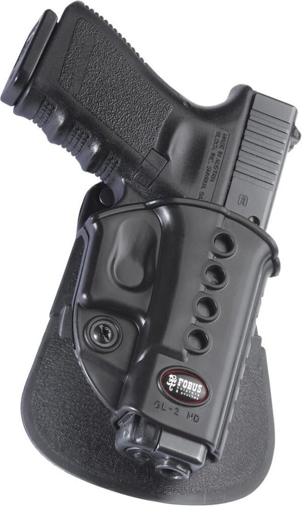 https3A2F2Fmedia.chattanoogashooting.com2Fimages2Fproduct2FXGGL2E22FXGGL2E2_1.jpg Fobus Evolution Series Paddle Holster For Glock 17/19/23/33 in Black Right Hand