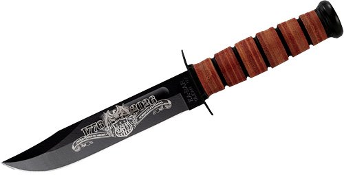 1320USA.jpg KA-BAR UTILITY KNIFE 7" 250TH - USA COMMEMORATIVE & SHEATH