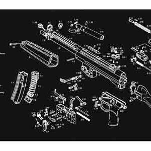 36HKMP5.jpg TEKMAT ARMORERS BENCH MAT - 12"X36" HECKLER & KOCH MP5