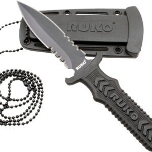 RUK0097CS.jpg RUKO FIXED 3" NECK/BOOT KNIFE - NYLON HANDLE CLAMSHELL