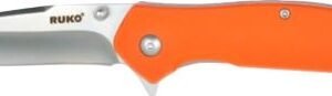 RUK0187BZCS.jpg RUKO FOLDER TACTICAL KNIFE - 3.25" ORANGE HANDLE CLAMSHELL