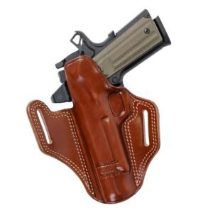 https3A2F2Fmedia.chattanoogashooting.com2Fimages2Fproduct2FGECM2266R2FGECM2TR-1_4.jpg Galco Combat Master 2.0 Belt Holster for 4.25" 1911 With or Without Red Dot Tan RH