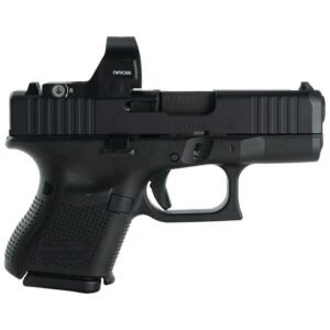 https3A2F2Fmedia.chattanoogashooting.com2Fimages2Fproduct2FGLUV2650201VIRI2Fglock_26_v_9mm_fxd_com_10rd_w_iridian_rfx35_green_dot_gluv2650201viri_0003_Right.jpg Glock V-Series Model 26 Handgun 9mm Luger 10rd Magazines (3) 3.43" Barrel Black US Made w/Viridian RFX35 Green Dot
