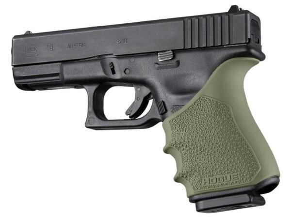 https3A2F2Fmedia.chattanoogashooting.com2Fimages2Fproduct2FHA170412FHA17041.jpg HandAll Beavertail Grip Sleeve Glock 19 Gen 3-4 OD Green