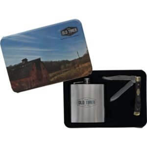 https3A2F2Fmedia.chattanoogashooting.com2Fimages2Fproduct2FPF12595122FPF1259512-1.jpg Old Timer 2-Blade Folding Knife and Flask Combo