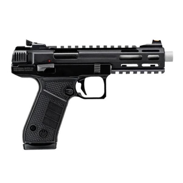 https3A2F2Fmedia.chattanoogashooting.com2Fimages2Fproduct2FUKJB22TACMET152FUKJB22TACMET151.jpg Beretta B22 Jaguar SAO Handgun .22 LR 15rd Magazines(2) 5.25" Threaded Tact Metal Barrel Black Frame