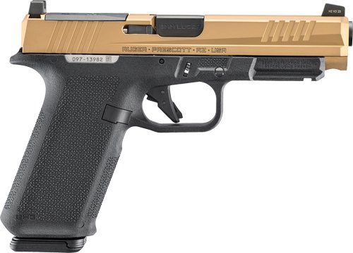 G19550.jpg RUGER RXM 9MM LUGER 4.5" ADJ - 17-SHOT COPPER SLIDE BLK GRIP