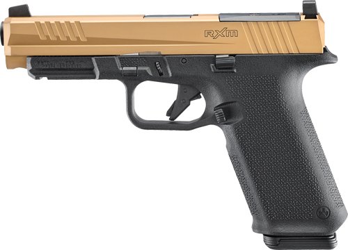 G19550_LEFT.jpg RUGER RXM 9MM LUGER 4.5" ADJ - 17-SHOT COPPER SLIDE BLK GRIP