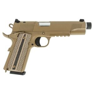 https3A2F2Fmedia.chattanoogashooting.com2Fimages2Fproduct2FMS101005062FSD10100565-1.jpg Tisas 1911 B45RGD TH Raider Handgun .45 ACP 8rd Magazines(2) 5.5" Threaded Barrel FDE Cerakote Optic Ready