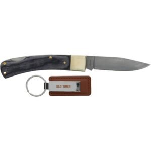 https3A2F2Fmedia.chattanoogashooting.com2Fimages2Fproduct2FPF12594892FPF1259489-1.jpg Old Timer Folding Knife with Keychain 2-9/10 Clip Point Blade Grey